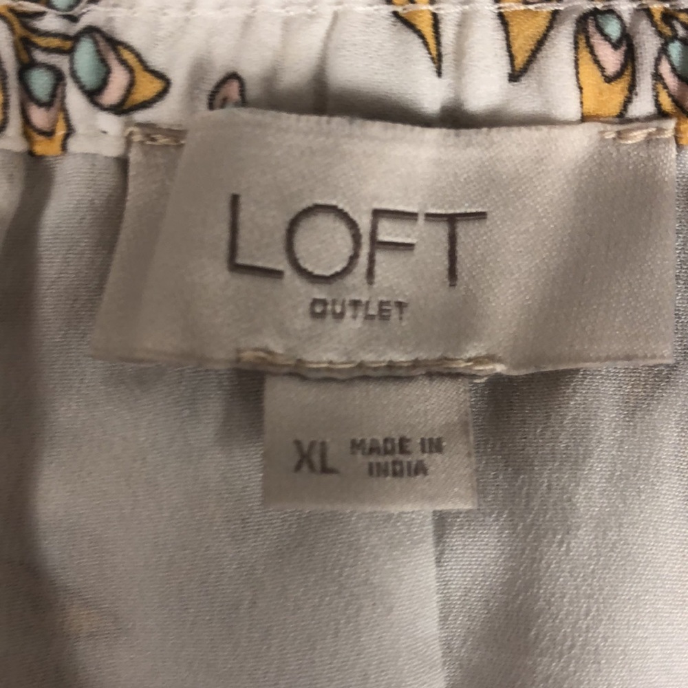 Loft lined print skirt with pockets xl 16 - Picture 4 of 9
